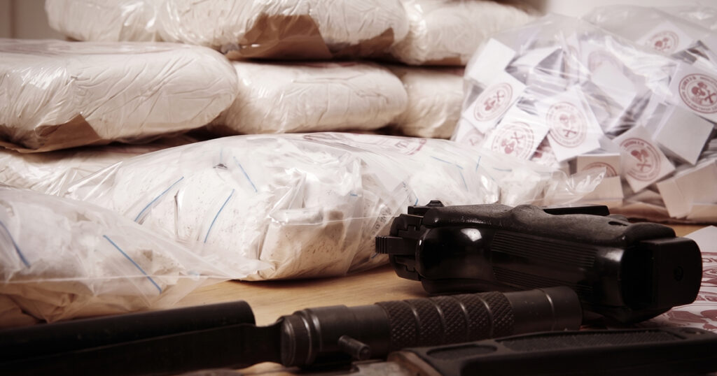 eized drug trafficking evidence and weapons